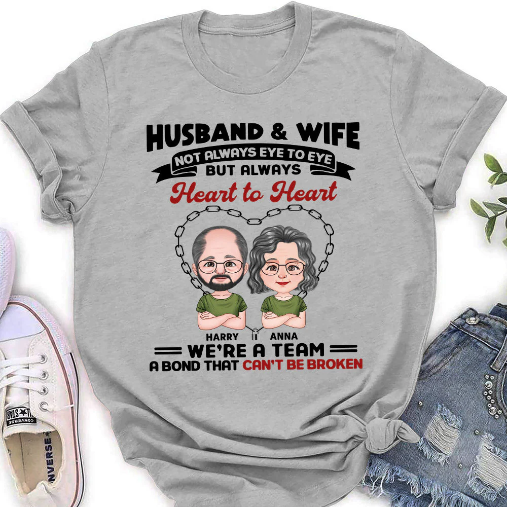 Husband And Wife - Personalized Custom Women's T-shirt - Image 4