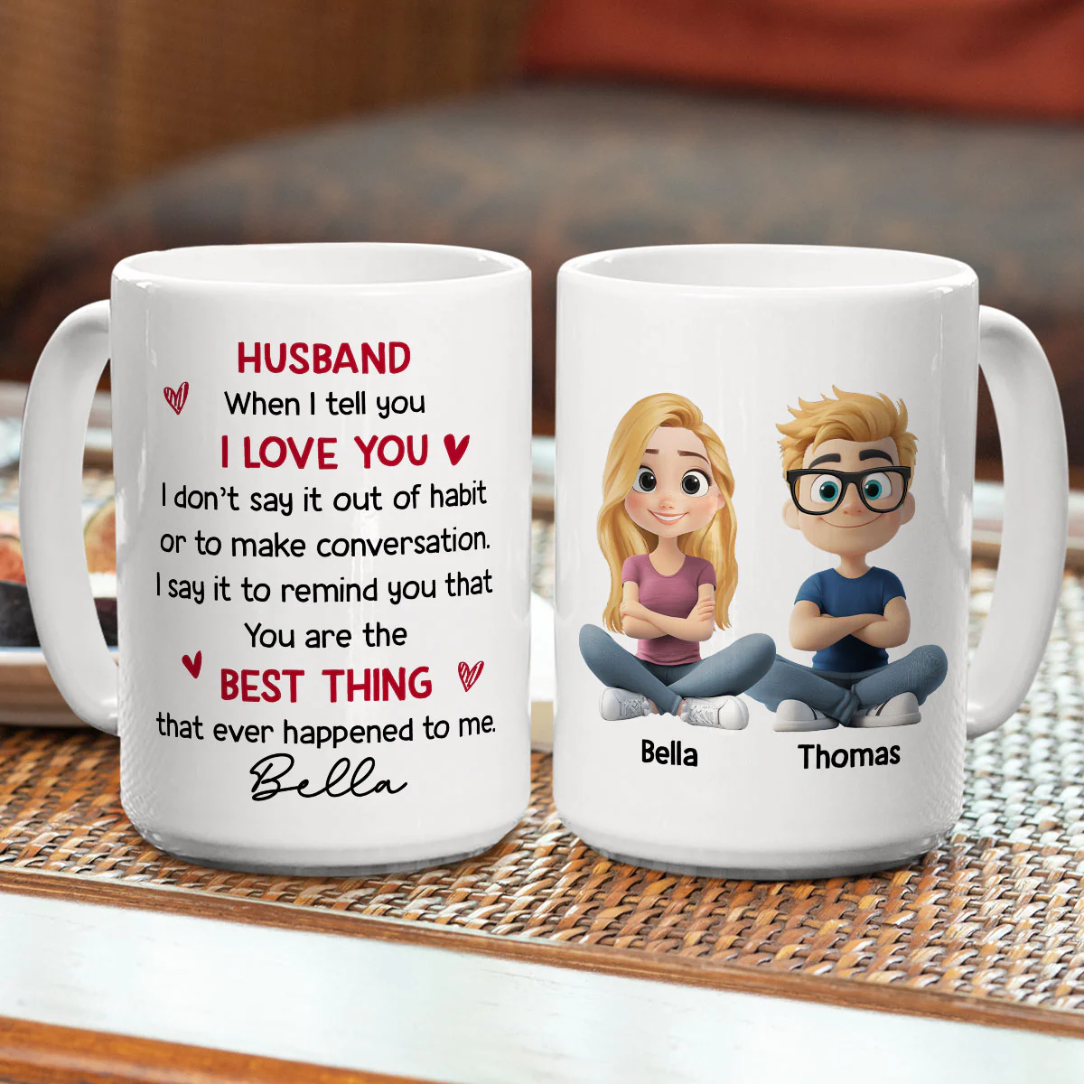 Husband Best Thing That Happened To Me - Personalized Custom Coffee Mug - Image 3