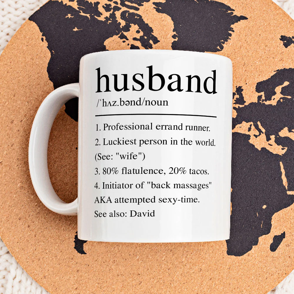 Husband Funny Definition - Personalized Custom Coffee Mug - Image 2