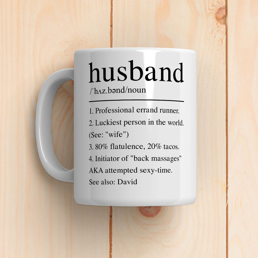 Husband Funny Definition - Personalized Custom Coffee Mug - Image 3