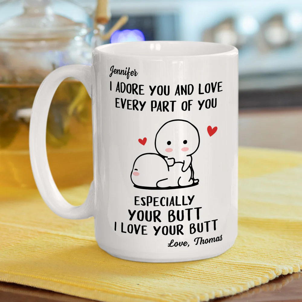 I Adore You - Personalized Custom Coffee Mug - Image 3