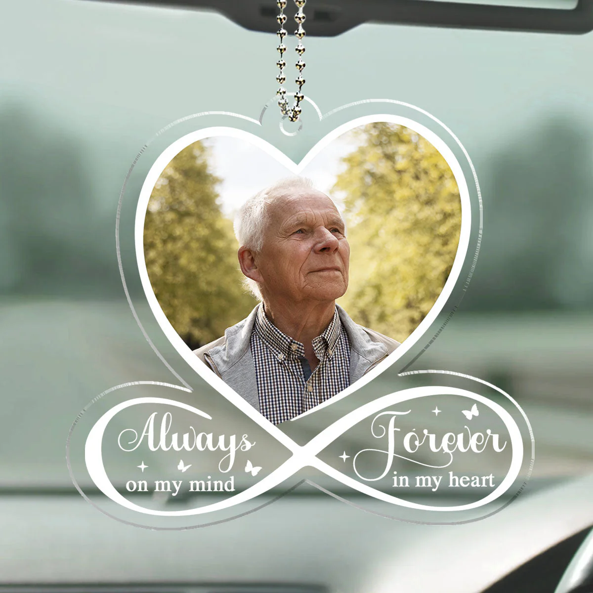 I Always Miss You - Personalized Acrylic Car Ornament - Image 2