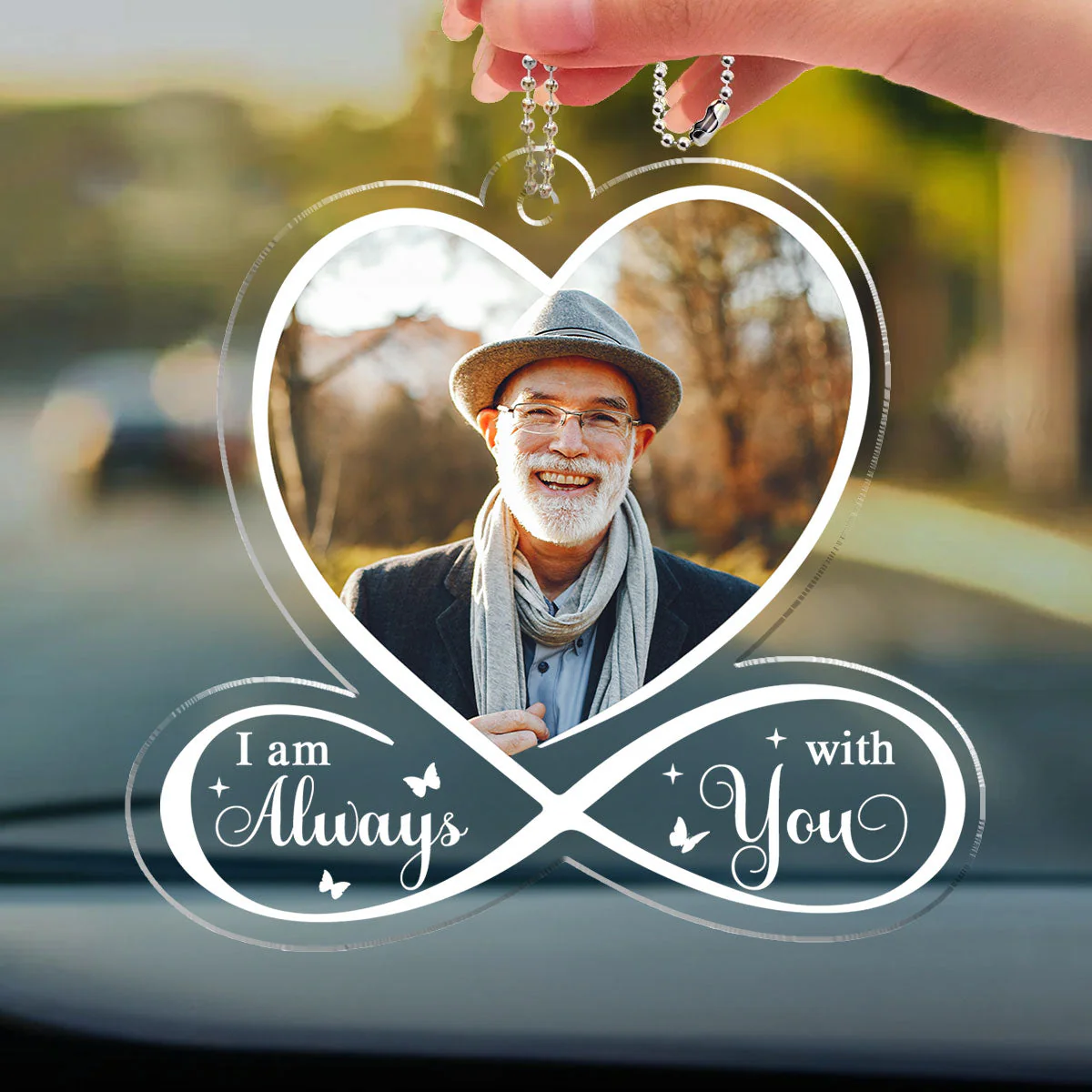 I Always Miss You - Personalized Acrylic Car Ornament - Image 3
