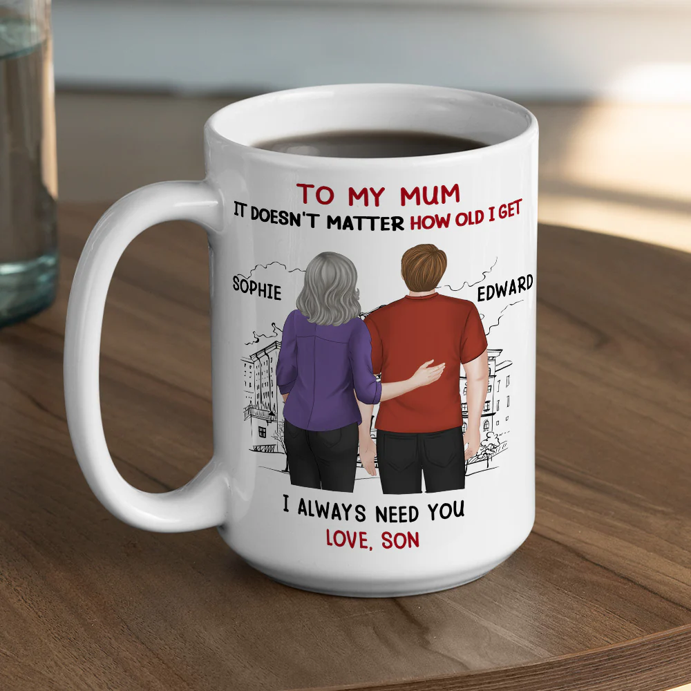 I Always Need You Mom Version 2 - Personalized Custom Coffee Mug - Image 4