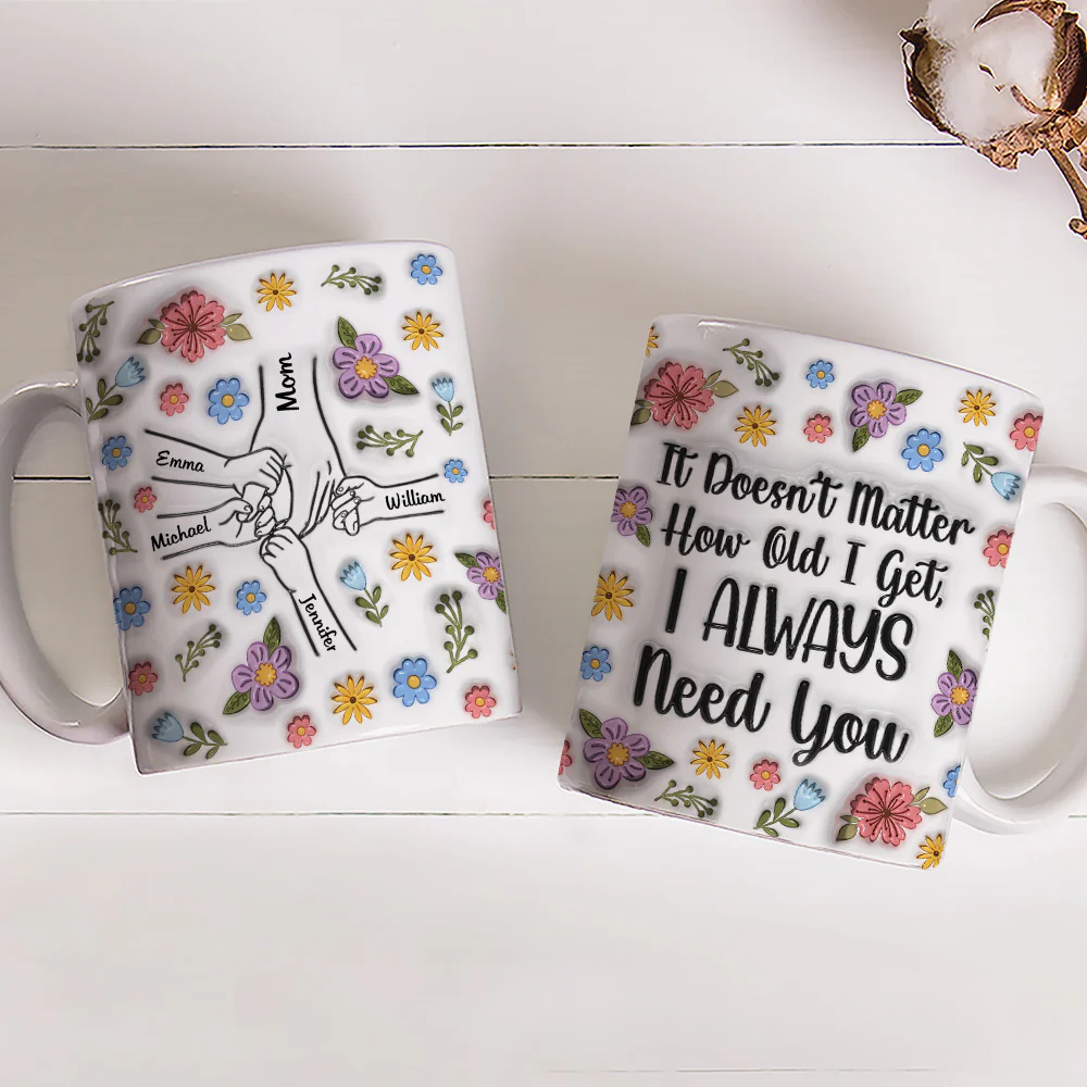 I Always Need You Version 2 - Personalized Custom 3D Inflated Effect Coffee Mug - Image 2