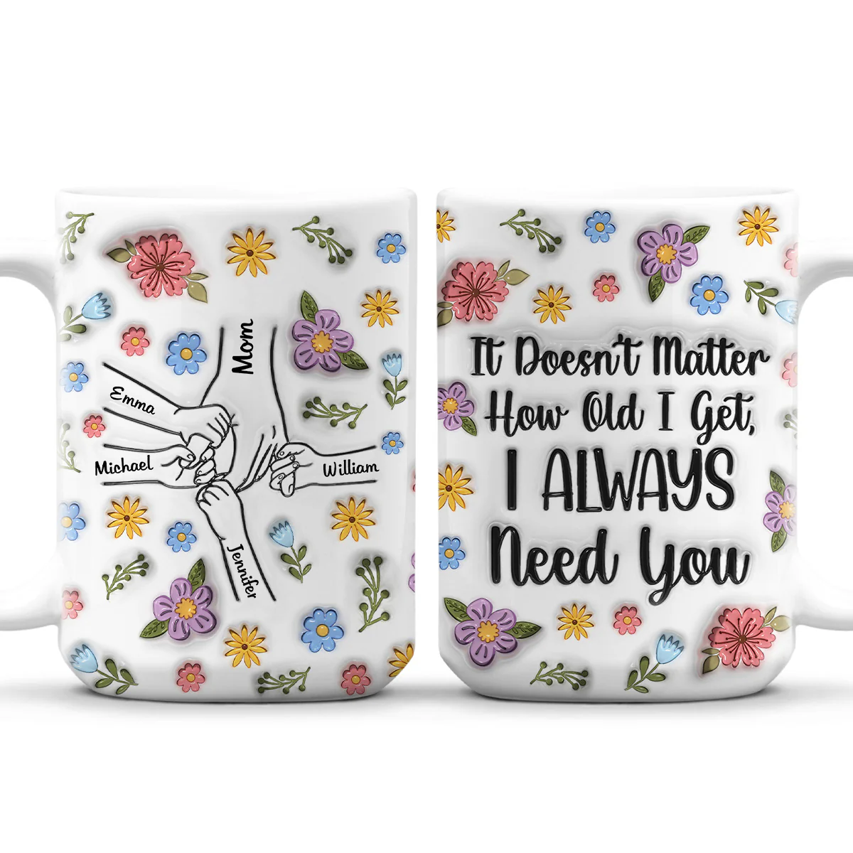 I Always Need You Version 2 - Personalized Custom 3D Inflated Effect Coffee Mug - Image 7