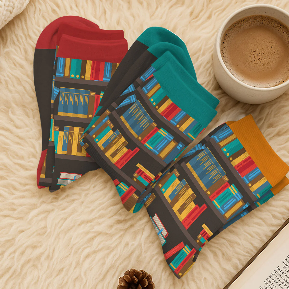 I Am A Bookaholic - Personalized Custom Crew Socks - Image 7