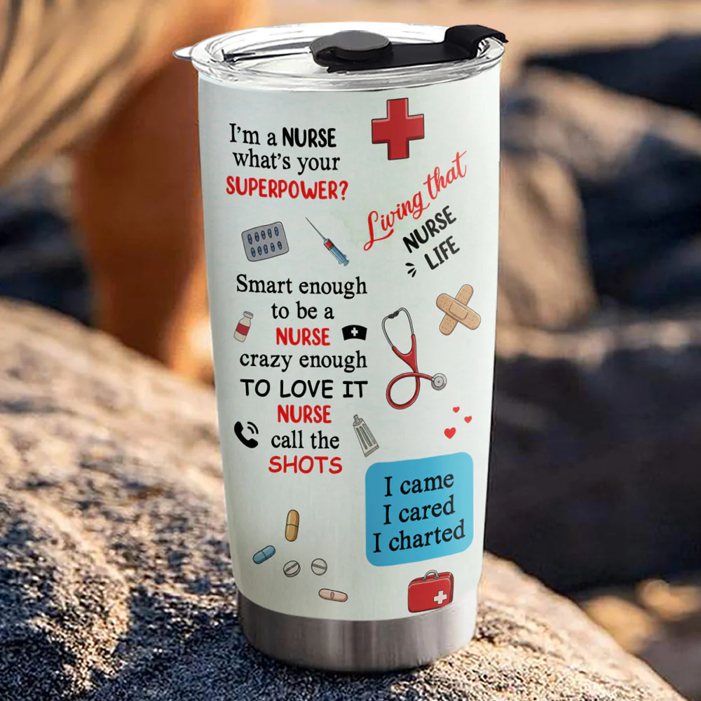 I Am A Nurse - Personalized Custom Tumbler - Image 5