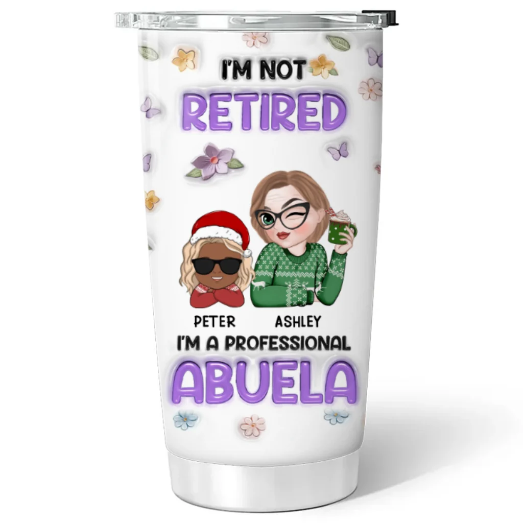 I Am A Professional Grandma Version 2 - Personalized Custom 3D Inflated Effect Tumbler - Image 6