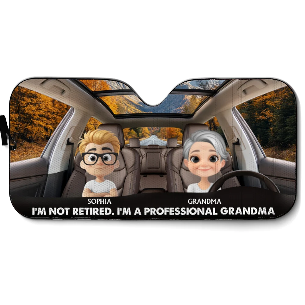 I Am A Professional Grandma - Personalized Custom Car Sunshade - Image 7