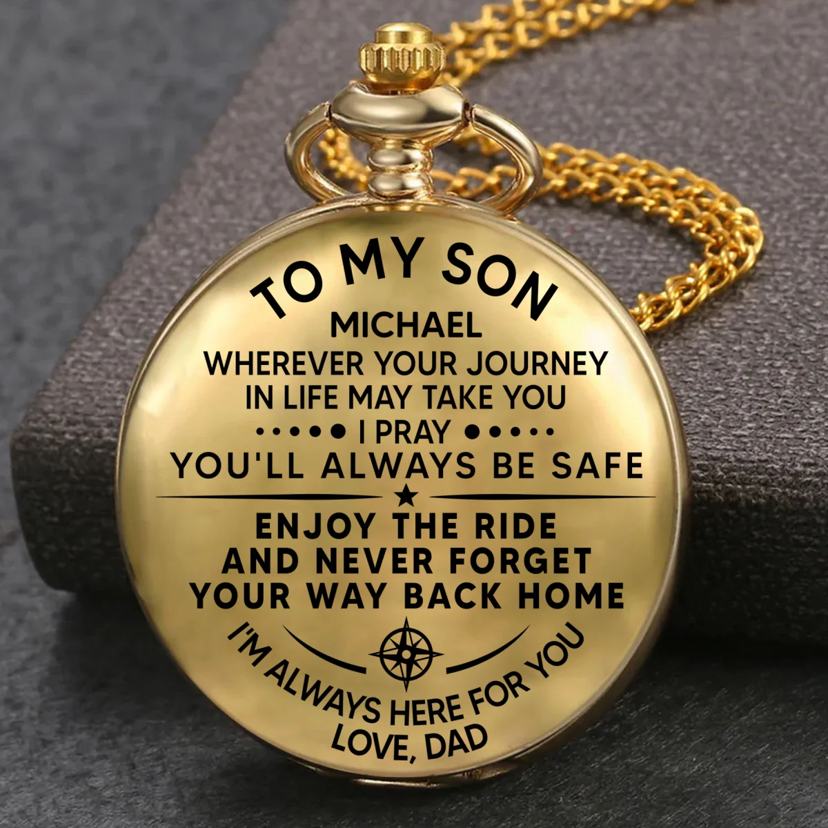 I Am Always Here For You - Personalized Custom Pocket Watch - Image 6
