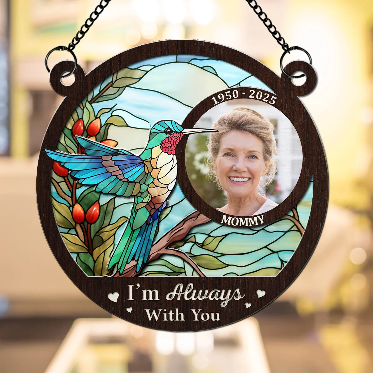 I Am Always With You Custom Photo - Personalized Custom Suncatcher - Image 4