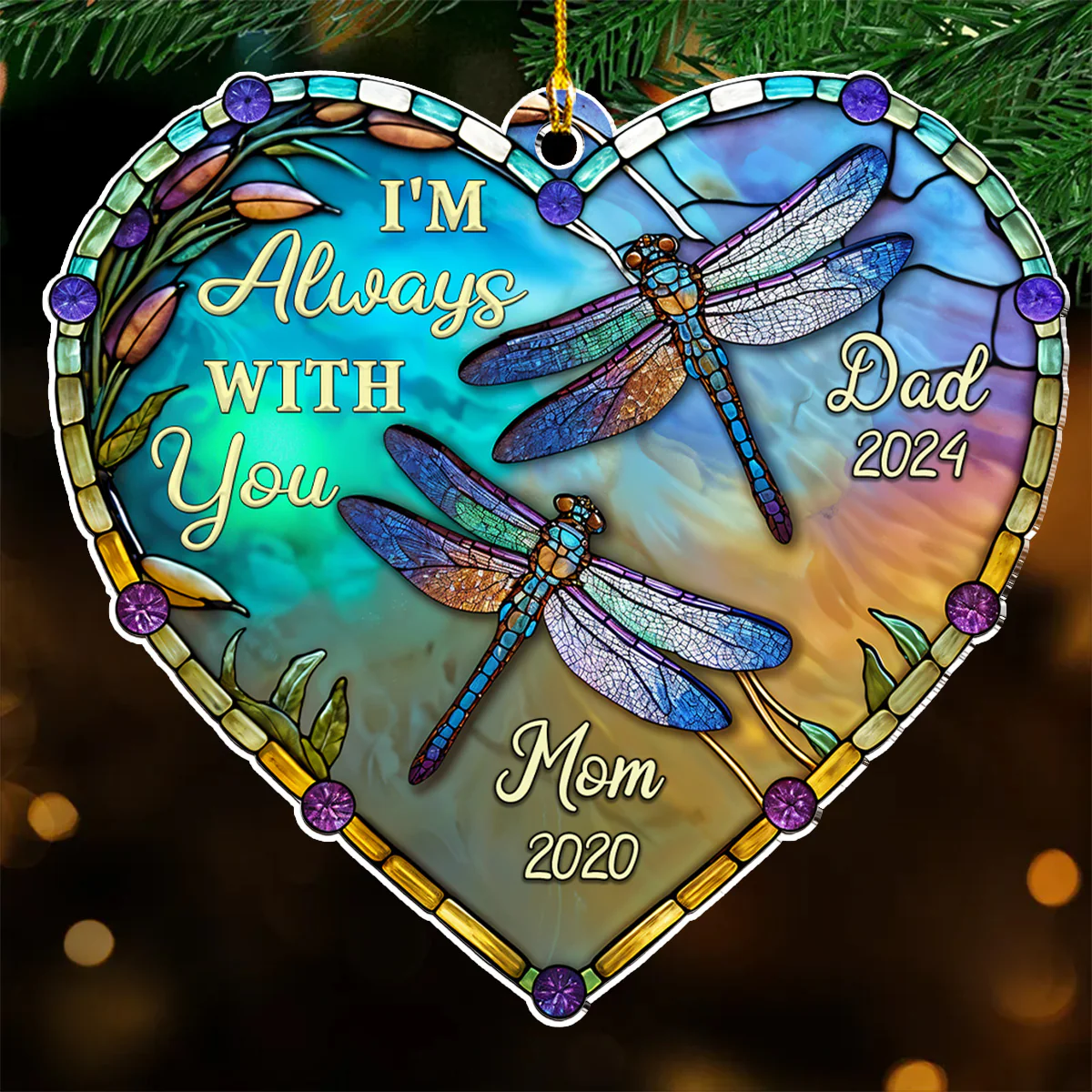 I Am Always With You Ver 2 - Personalized Custom Acrylic Ornament - Image 4