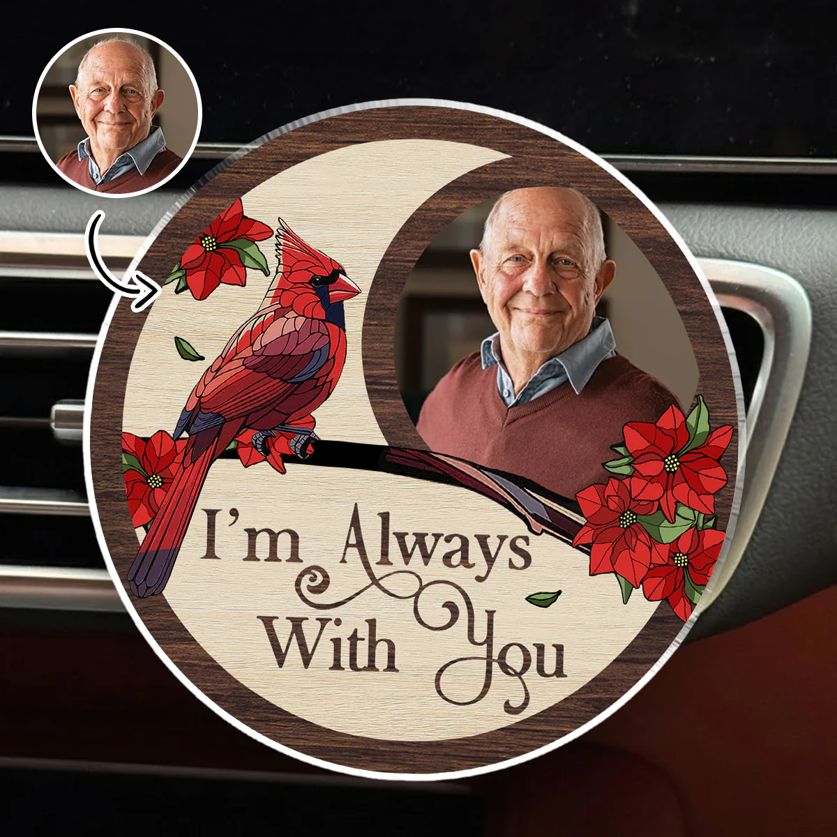 I Am Always With You - Personalized Custom Car Vent Clip - Image 5