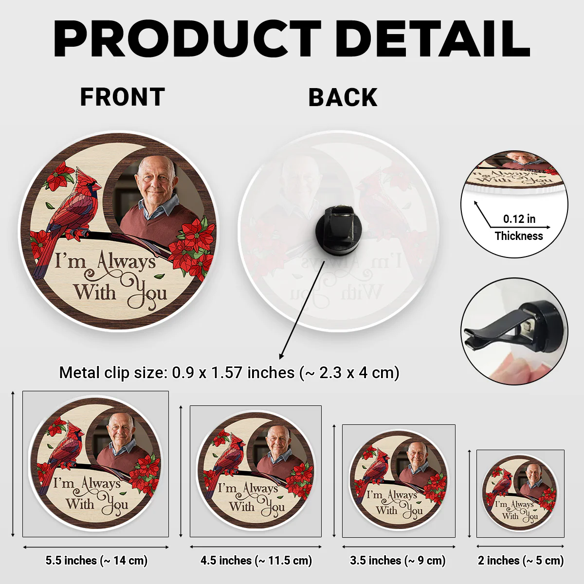 I Am Always With You - Personalized Custom Car Vent Clip - Image 6