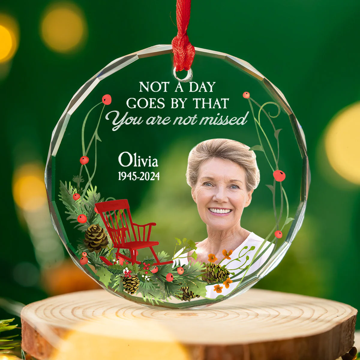 I Am Always With You - Personalized Custom Glass Ornament - Image 3