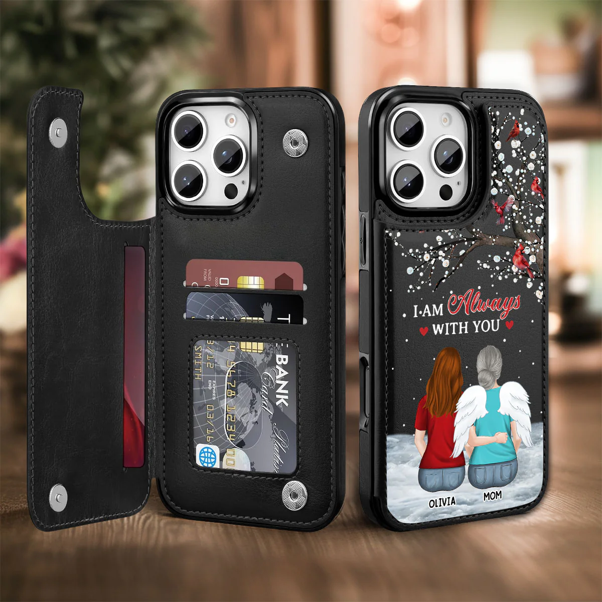 I Am Always With You - Personalized Custom Leather Phone Case - Image 4