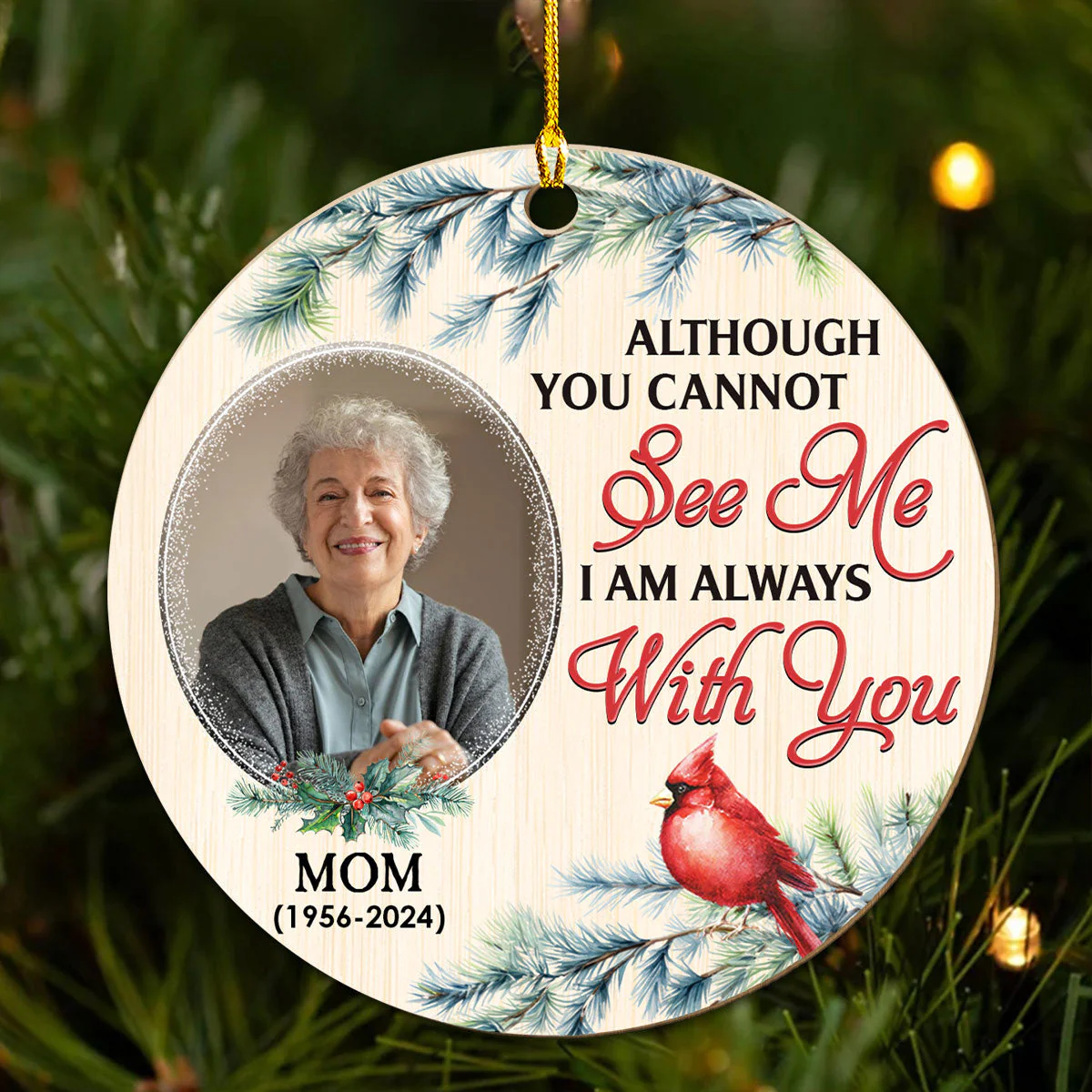 I Am Always With You - Personalized Custom Wood Ornament - Image 3