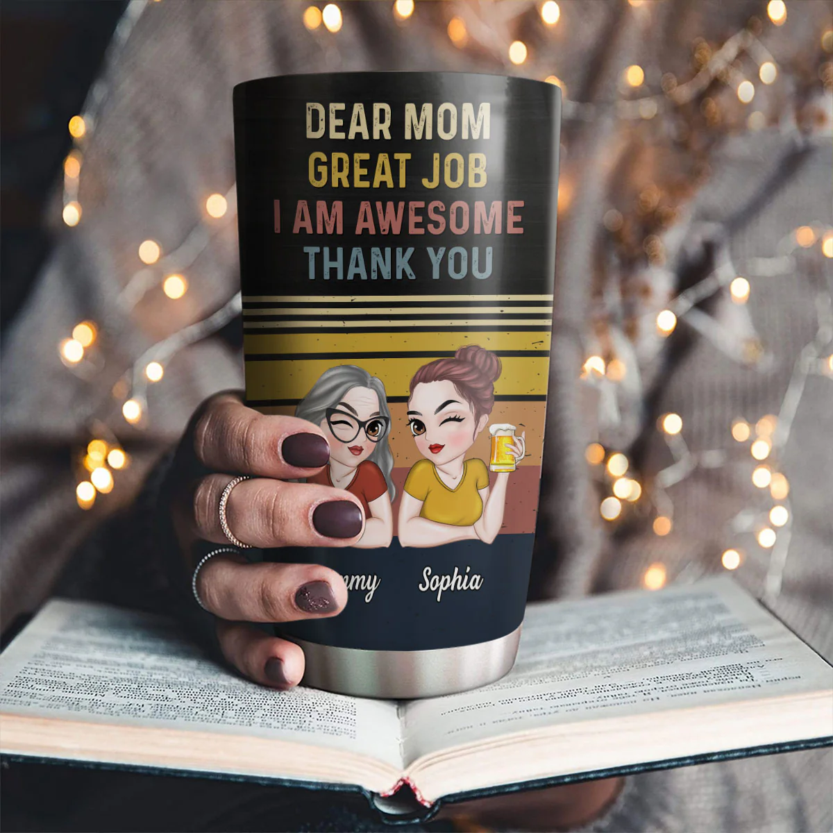 I Am Awesome Thank You - Personalized Custom Tumbler - Image 2