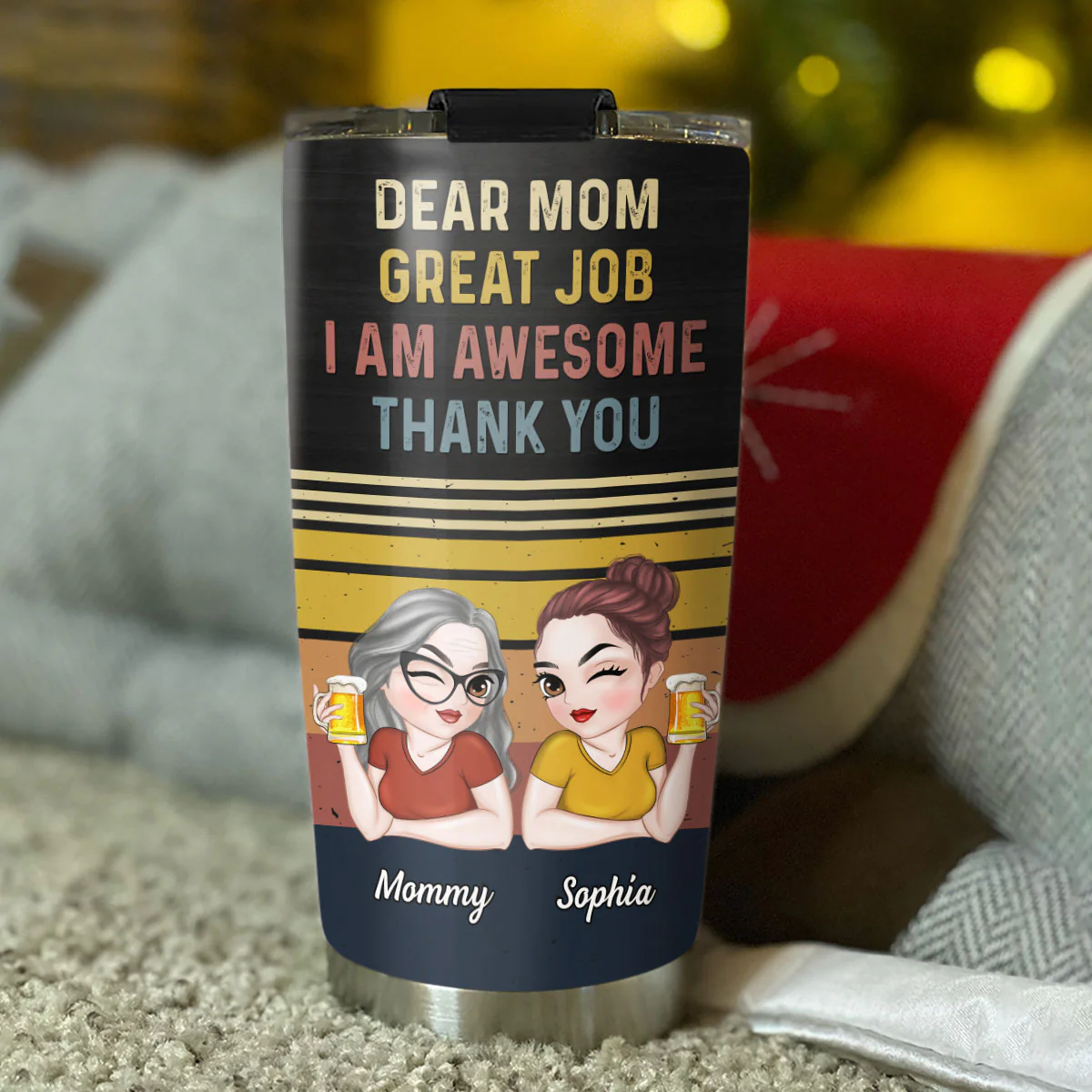 I Am Awesome Thank You - Personalized Custom Tumbler - Image 4