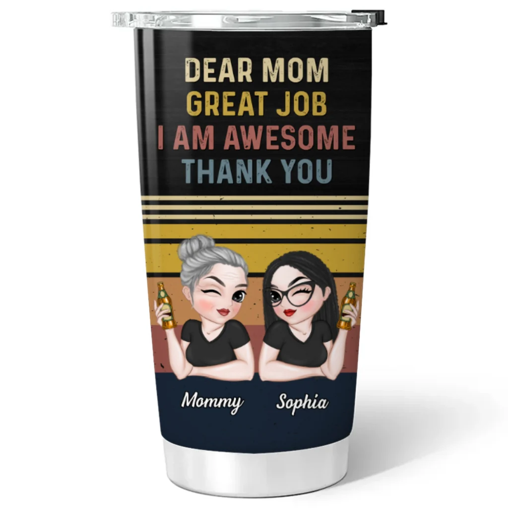 I Am Awesome Thank You - Personalized Custom Tumbler - Image 5