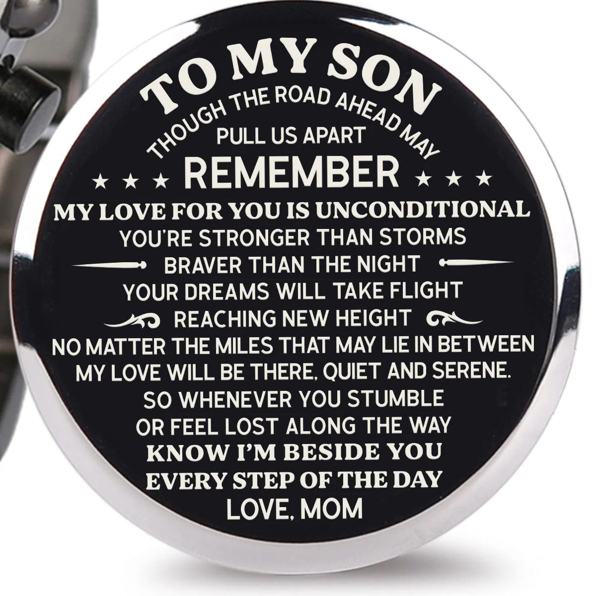 I Am Beside You, Every Step Of The Day - Personalized Engraved Wooden Watches GQ026 - Image 2