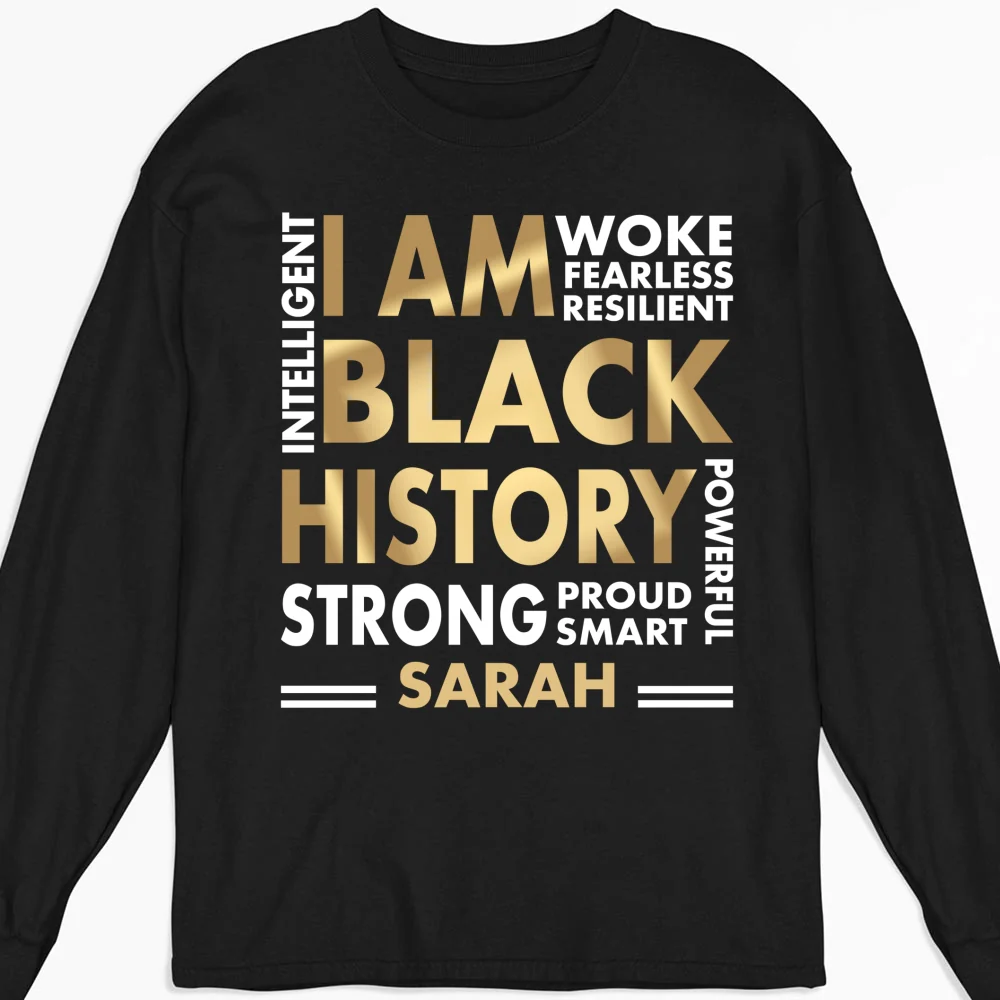 I Am Black History - Personalized Custom Shirt - Image 9