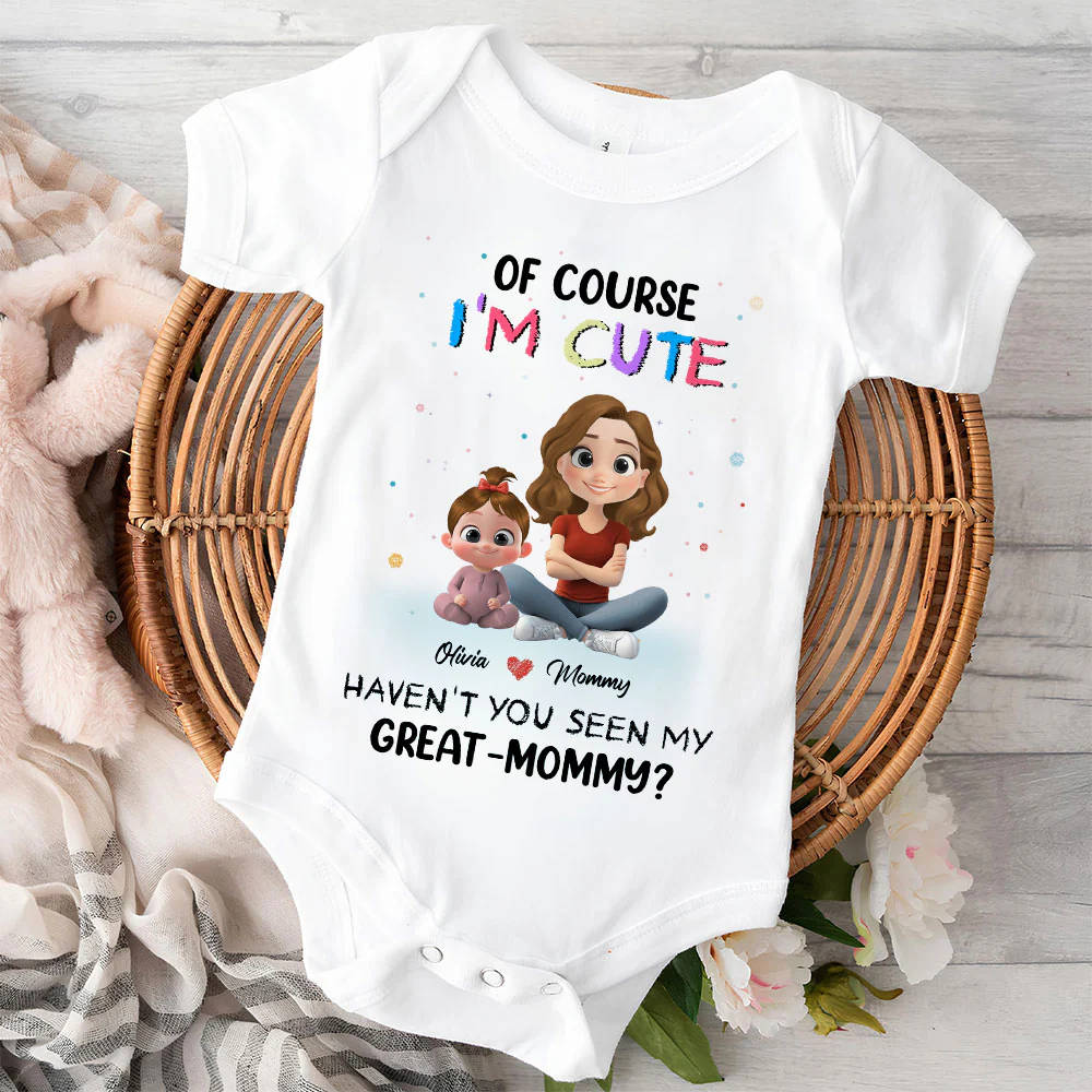 I Am Cute Like My Mommy - Personalized Custom Baby Onesie - Image 2
