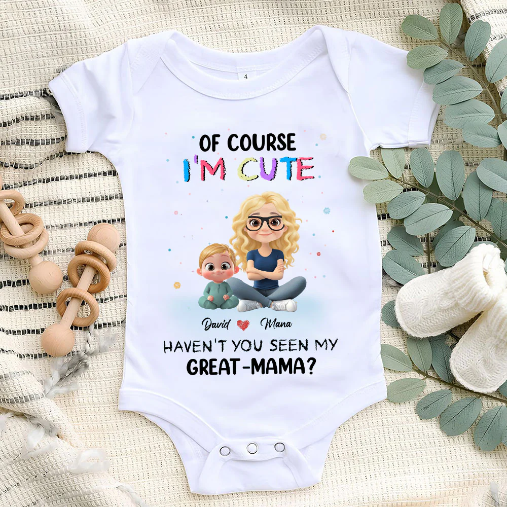 I Am Cute Like My Mommy - Personalized Custom Baby Onesie - Image 4