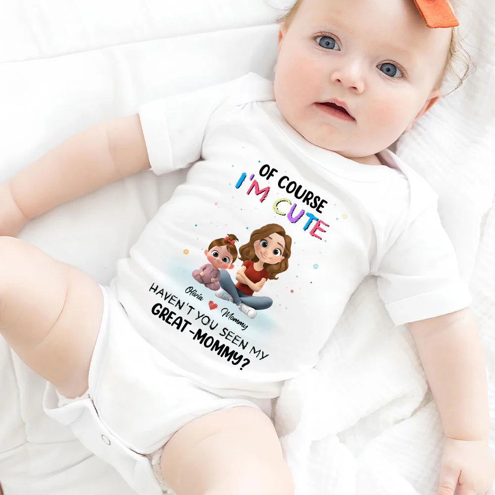 I Am Cute Like My Mommy - Personalized Custom Baby Onesie - Image 5