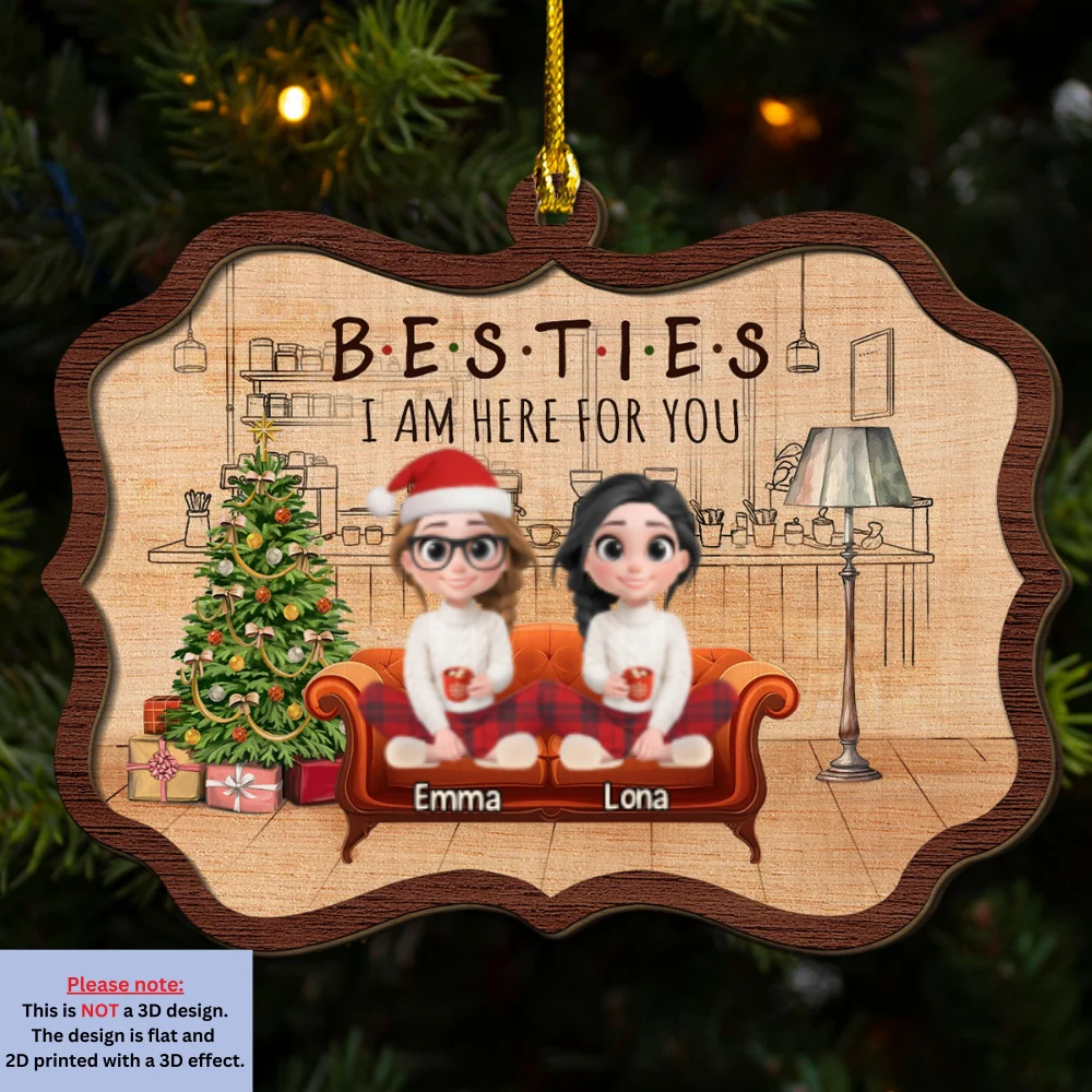 I Am Here For You - Personalized Custom 2-layered Wood Ornament - Image 4