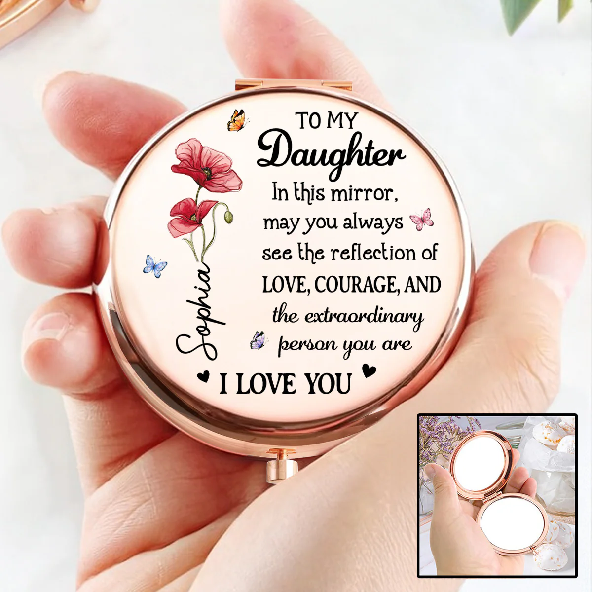 I Am Here for You - Personalized Custom Compact Mirror