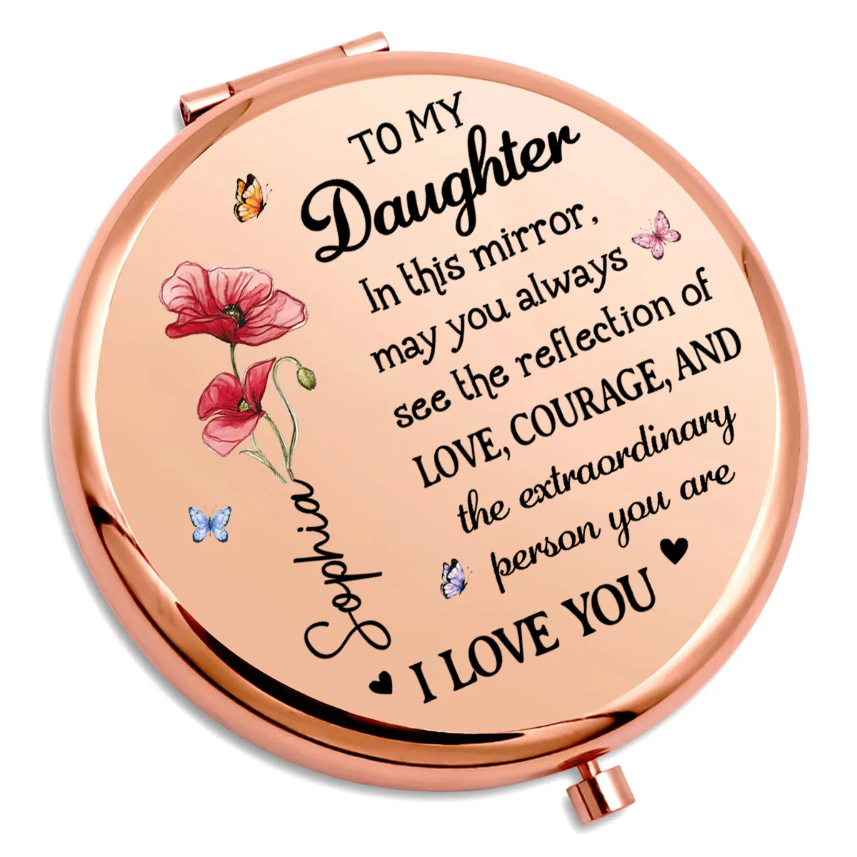 I Am Here for You - Personalized Custom Compact Mirror - Image 2