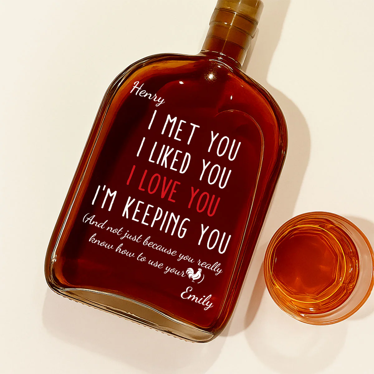 I Am Keeping You - Personalized Custom Spirits Decanter - Image 2
