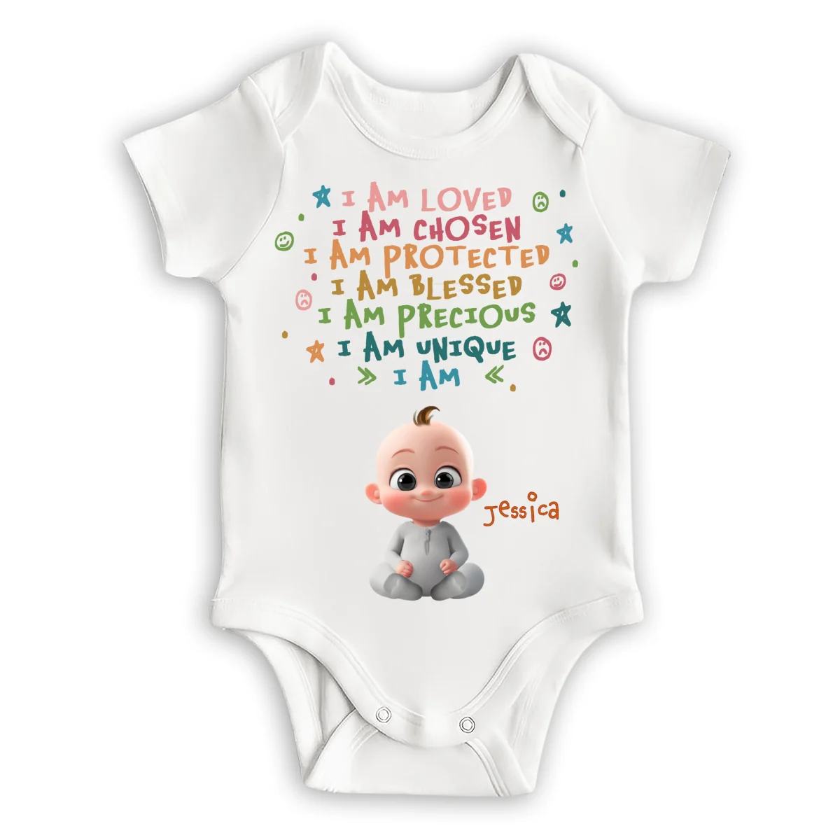 I am Loved - Personalized Custom Baby Onesie - Image 6