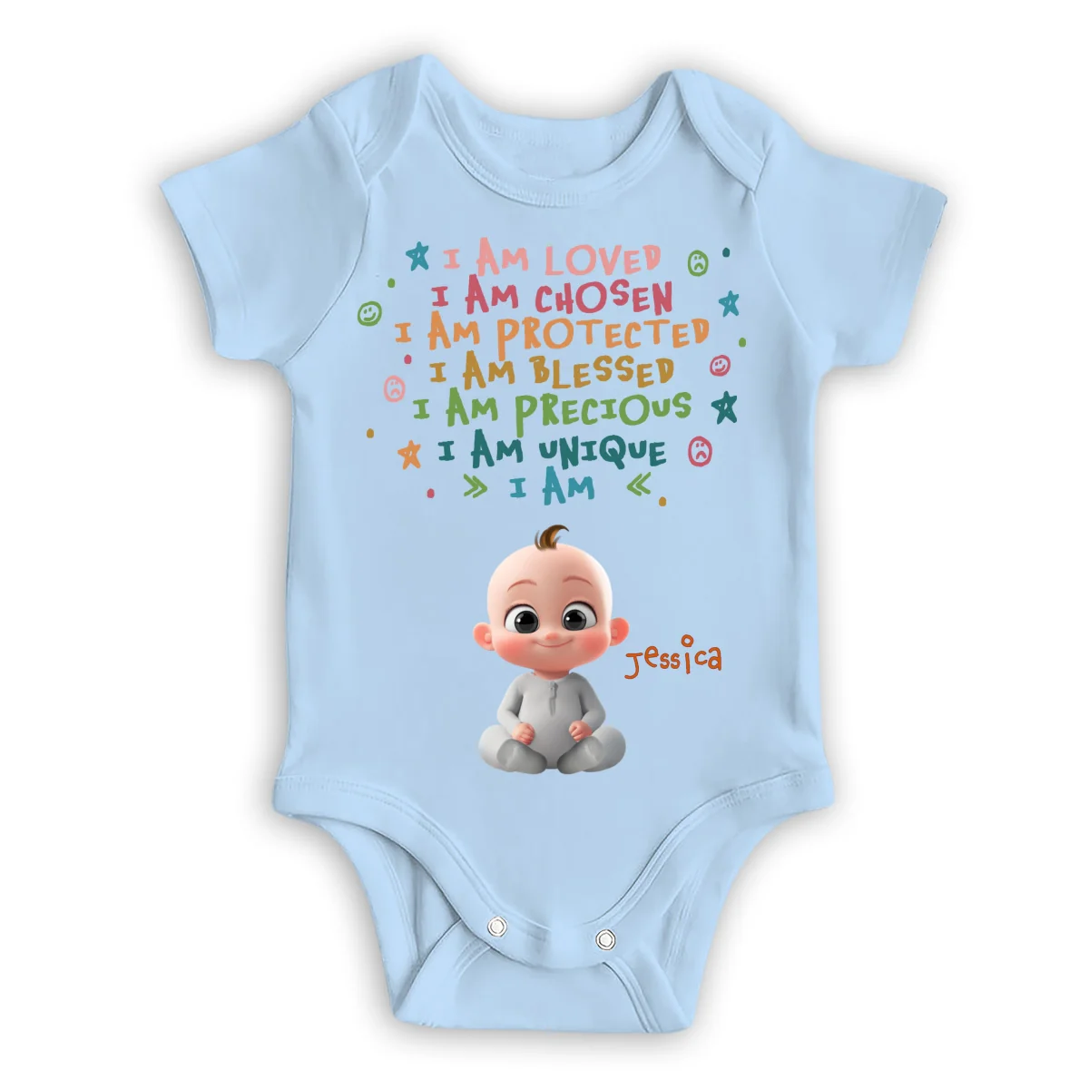 I am Loved - Personalized Custom Baby Onesie - Image 8