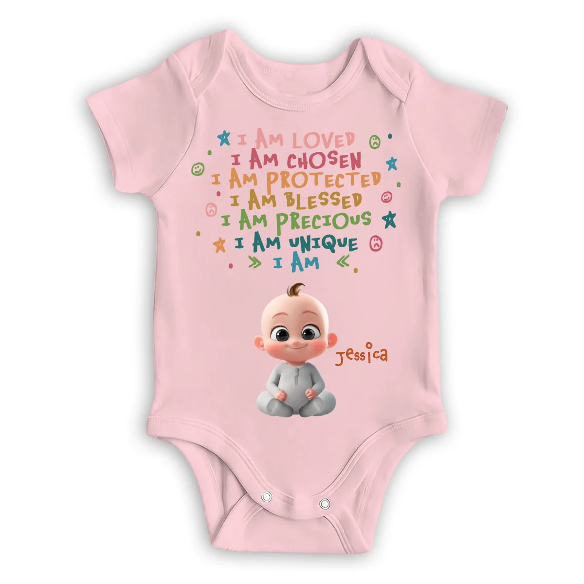 I am Loved - Personalized Custom Baby Onesie - Image 9