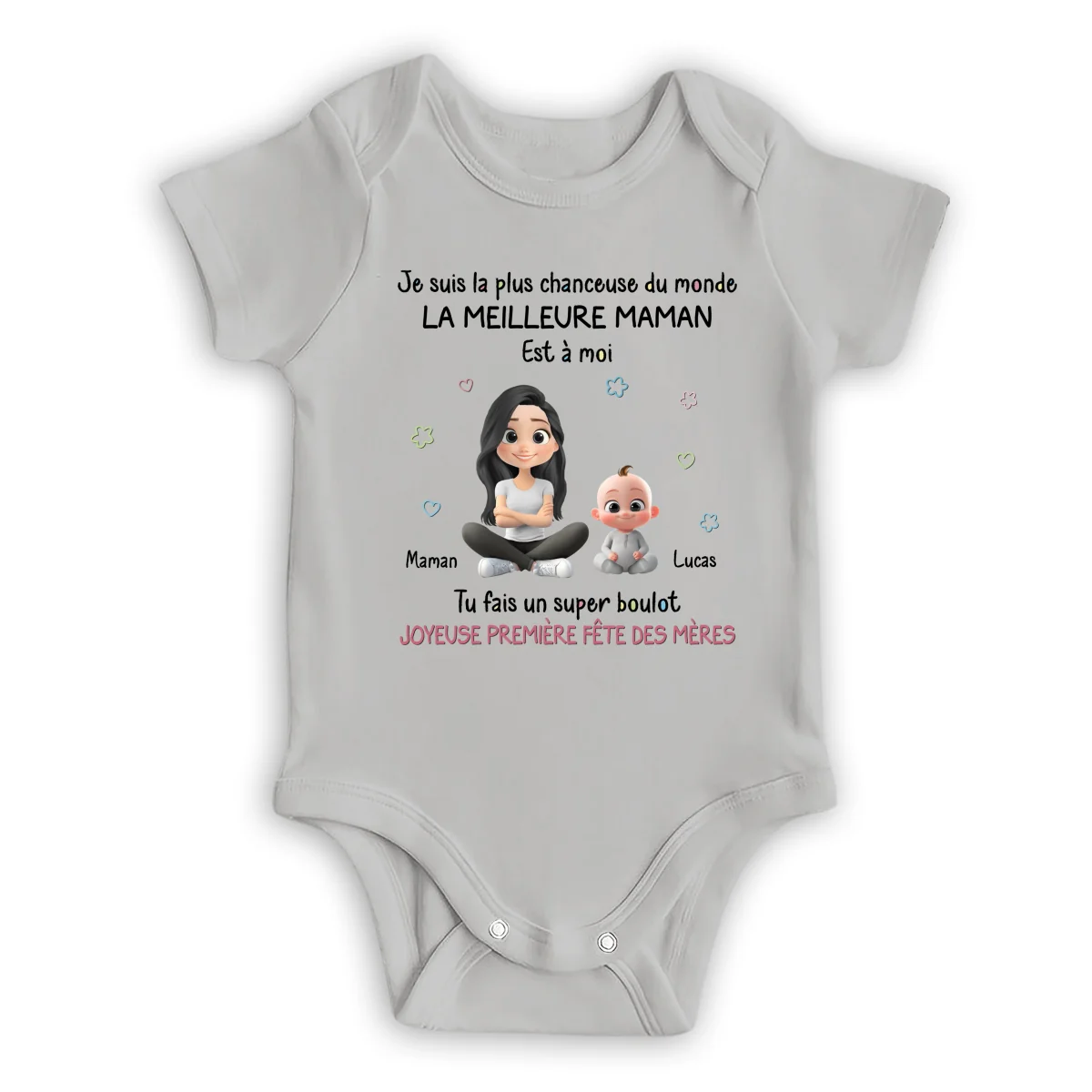 I Am Lucky French - Personalized Custom Baby Onesie - Image 7