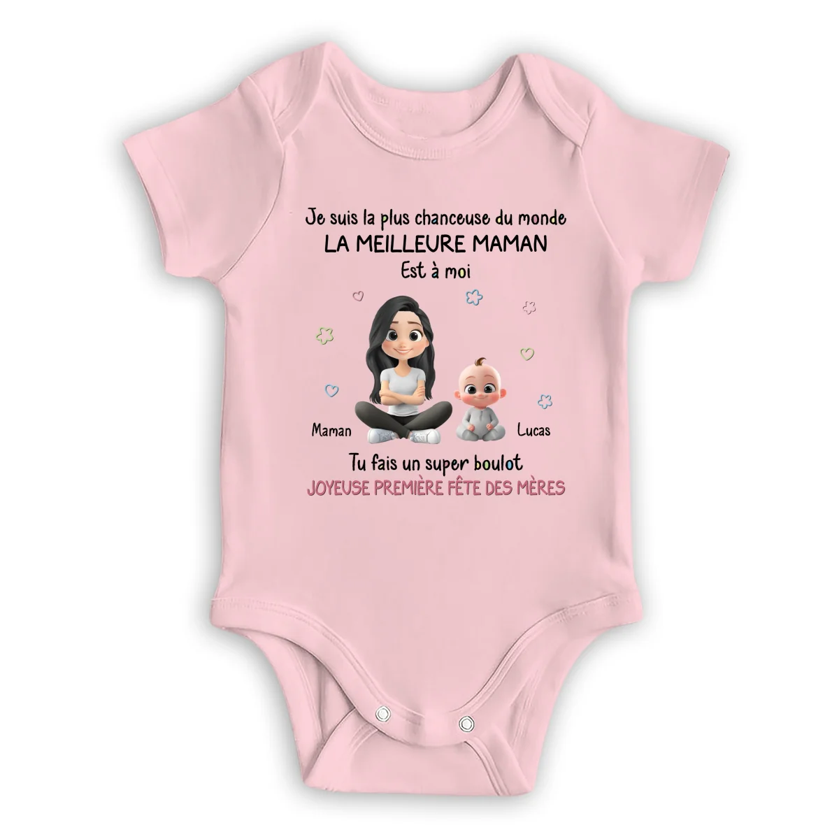 I Am Lucky French - Personalized Custom Baby Onesie - Image 9