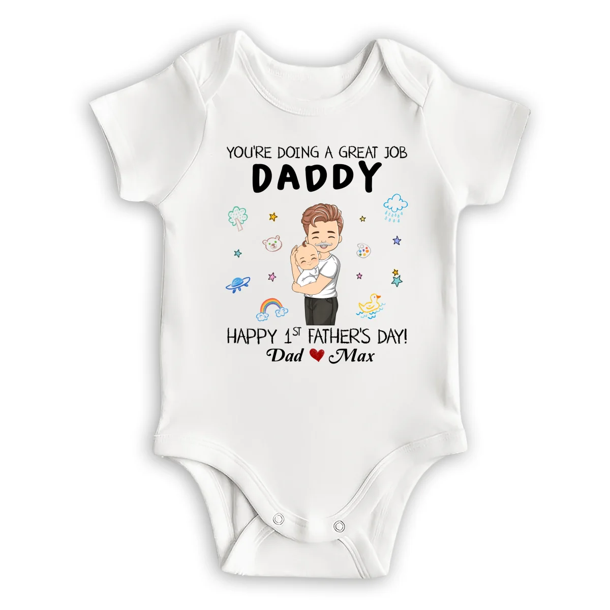 I Am Lucky - Personalized Custom Baby Onesie - Image 7