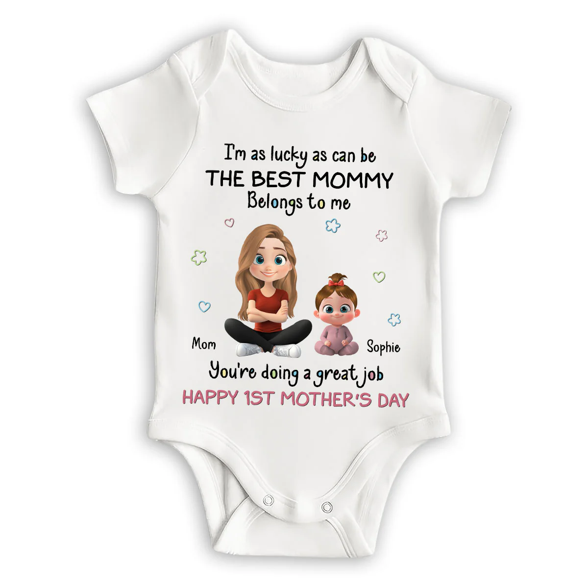 I Am Lucky - Personalized Custom Baby Onesie