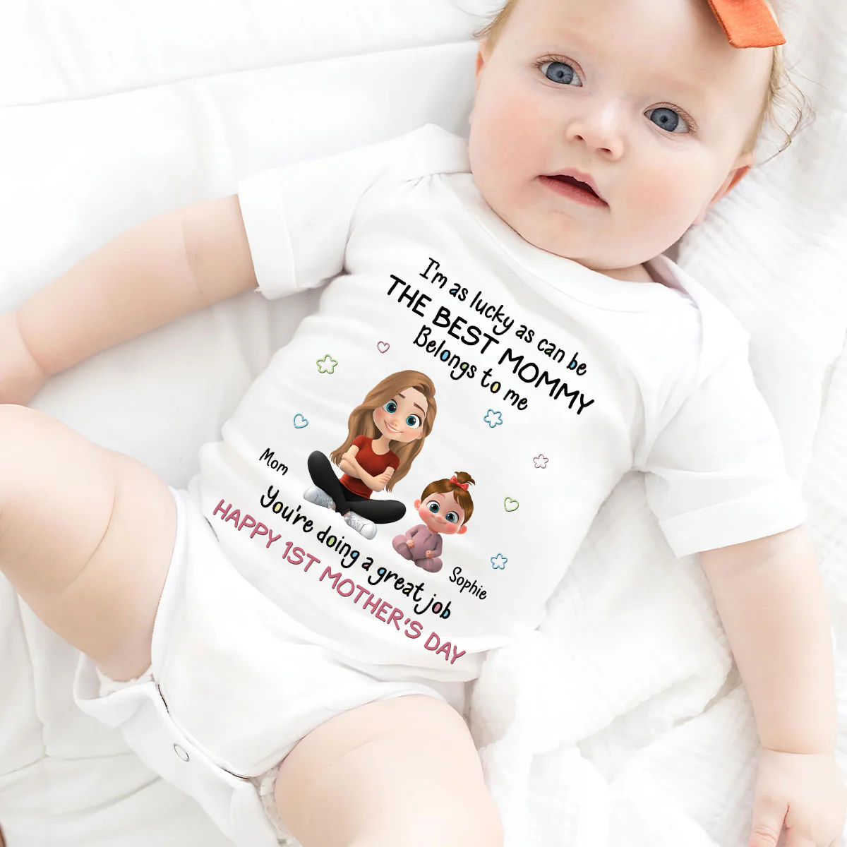 I Am Lucky - Personalized Custom Baby Onesie - Image 2