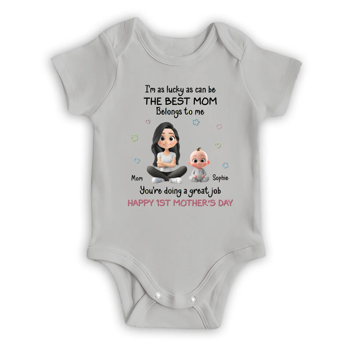 I Am Lucky - Personalized Custom Baby Onesie - Image 7