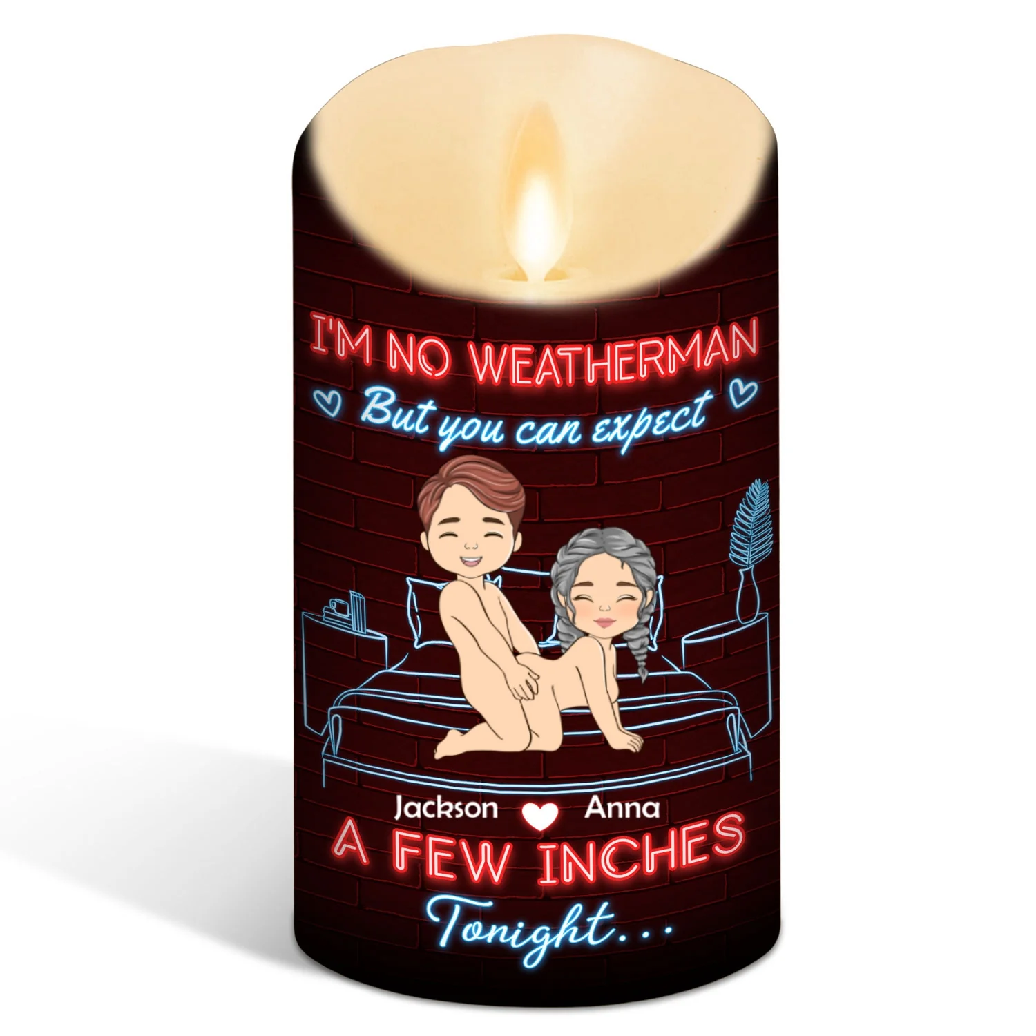 I Am No Weatherman - Personalized Custom LED Candle - Image 6