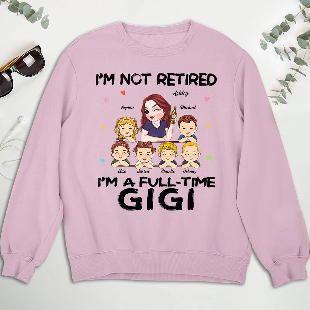 I Am Not Retired I Am A Professional Grandma - Personalized Custom Shirt - Image 3