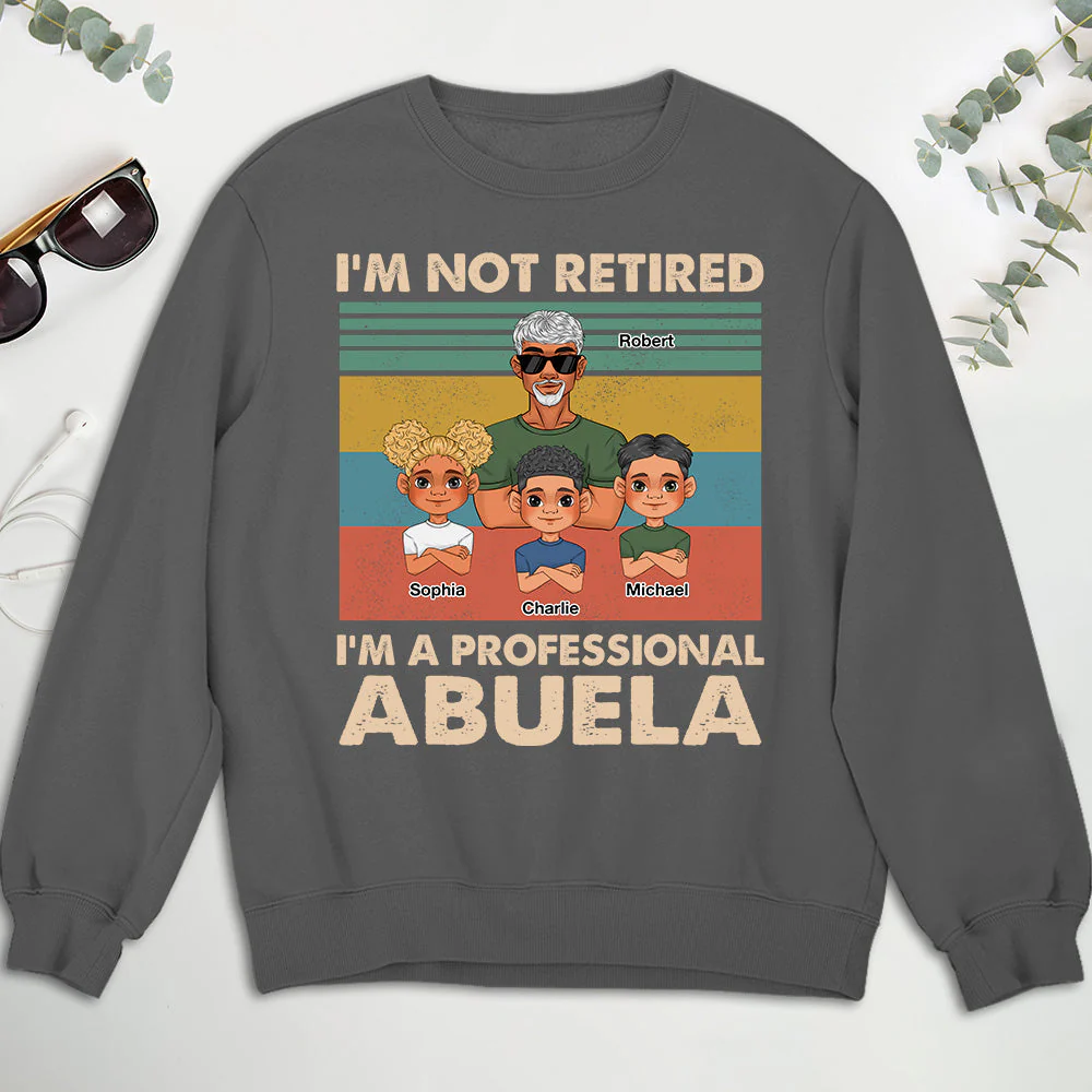 I Am Not Retired I Am A Professional Grandpa 2 - Personalized Custom Shirt - Image 4