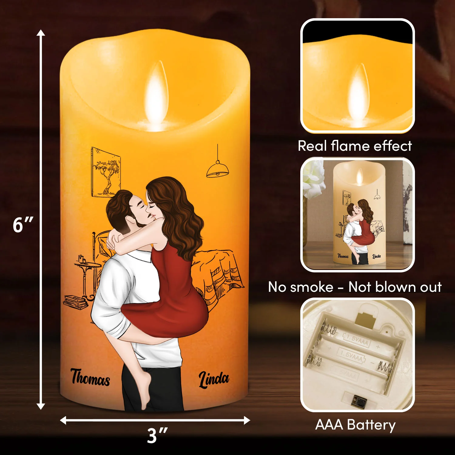 I Am Proud Of You - Personalized Custom LED Candle - Image 6