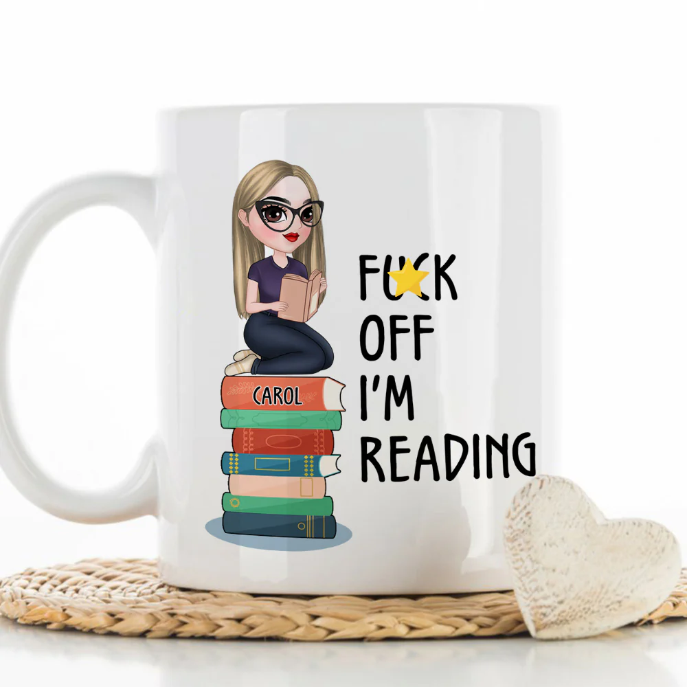 I Am Reading - Personalized Custom Coffee Mug - Image 5