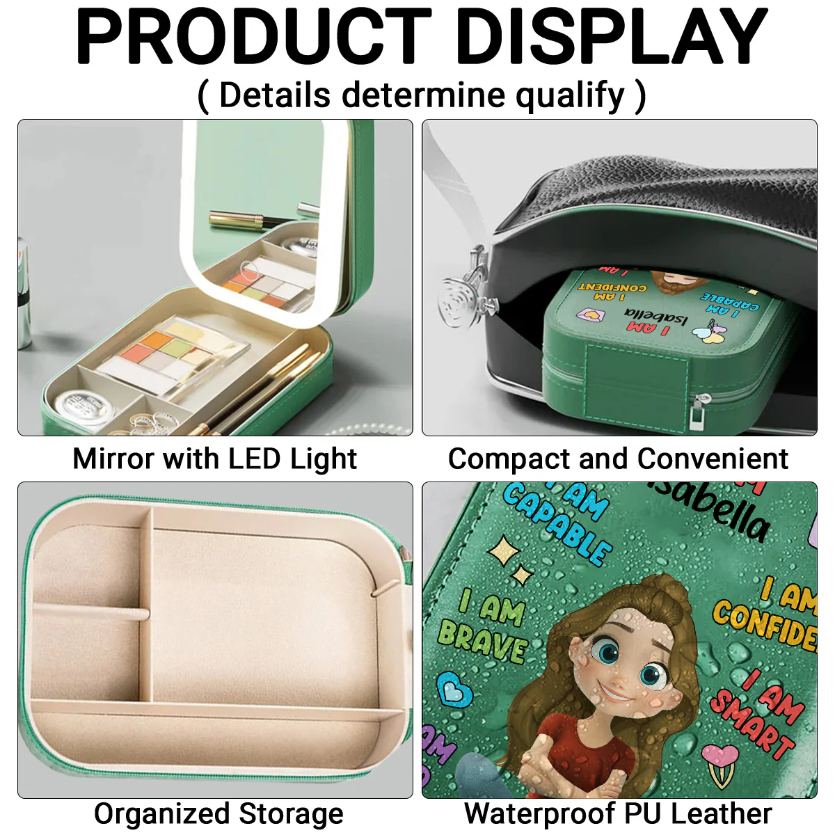 I Am Smart - Personalized Custom Jewelry Box With LED Mirror - Image 6