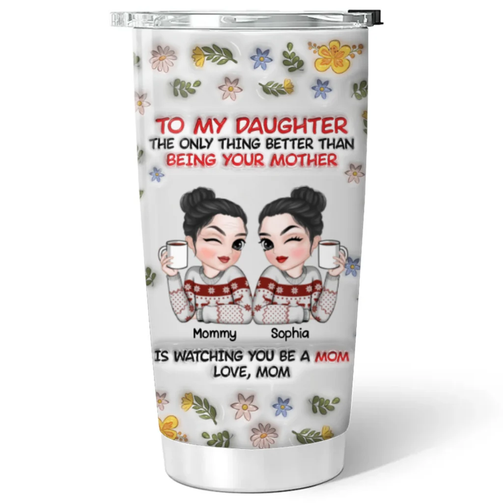I Am So Proud Of My Daughter  - Personalized Custom 3D Inflated Effect Tumbler - Image 6